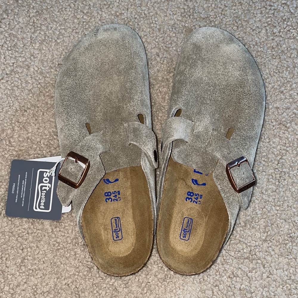 Birkenstock Boston Clogs (Taupe)